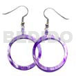 Dangling lavender hammershell earrings