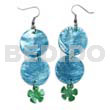 Dangling double round 25mm blue