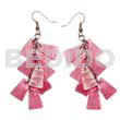 Dangling pink 20mmx15mm capiz 9pcs.