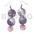 Dangling double round 20mm lavender