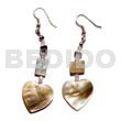 Dangling 15mm brownlip heart