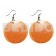 Dangling double orange capiz round