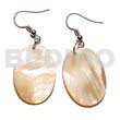 Dangling 35mmx25mm oval peach kabibe