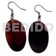 Dangling 40mmx30mm black tab oval