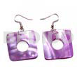 Dangling 30mmx30mm square lilac kabibe