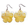 Dangling 30mmx30mm yellow flower hammershell