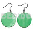 Dangling 20mm round mint green