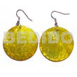 Dangling 35mm round handpainted embossed hammershell