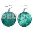 Dangling 35mm round handpainted embossed hammershell