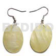 Dangling 35mmx30mm oval yellow