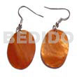 Dangling 35mmx30mm oval orange