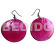 Dangling 30mm fushia pink round