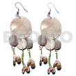 Dangling 25mm 10mm round natural hammershells