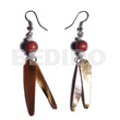 Dangling 2 pcs. 40mmx8mm brownlip