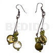 Dangling laminated 10mm round olive