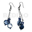 Dangling laminated 10mm round blue