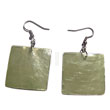 Dangling 30mm square olive green