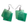 Dangling "square 30mm laminated green