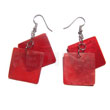 Dangling square 30mm laminated red