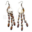 Dangling 25mmx22mm teardrop brownlip