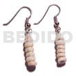 Dangling grinded tiger puka earrings