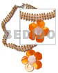 Clear brown glass beads