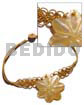 Golden yellow wax cord macrame