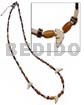 Glass horn wood beads combination