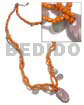 Orange intertwined glass beads