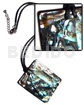 55mmx45mm rectangular crackled paua abalone