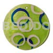 Round green 50mm capiz shell