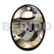 Shell inlaid oval lady