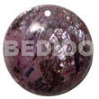 40mm round violet oyster shell