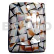 45mmx35mm rectangular laminated cowrie tiger