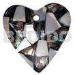 45mm heart laminated paua kabibe chips