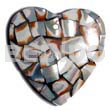 45mm heart laminated cowrie tiger