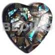 45mm heart laminated paua chips