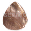 40mmx34mm brownlip rounded teardrop