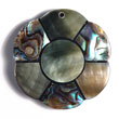 45mm laminated paua blacklip shell flower