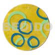 Round yellow 50mm capiz shell