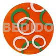 Round orange 50mm capiz shell