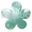 40mm aqua blue flower hammershell