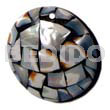 45mm round laminated cowrie tiger