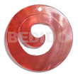 30mm round swirl kabibe pendant