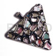 Triangle 50mm glistening abalone in