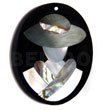 50mmx38mm oval pendant elegant hat