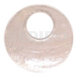 40mm round natural white capiz