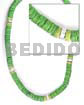 7-8mm coco heishe in green