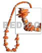 Orange 4-5mm coco heishe