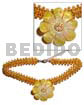 Yellow gold glass beads flat